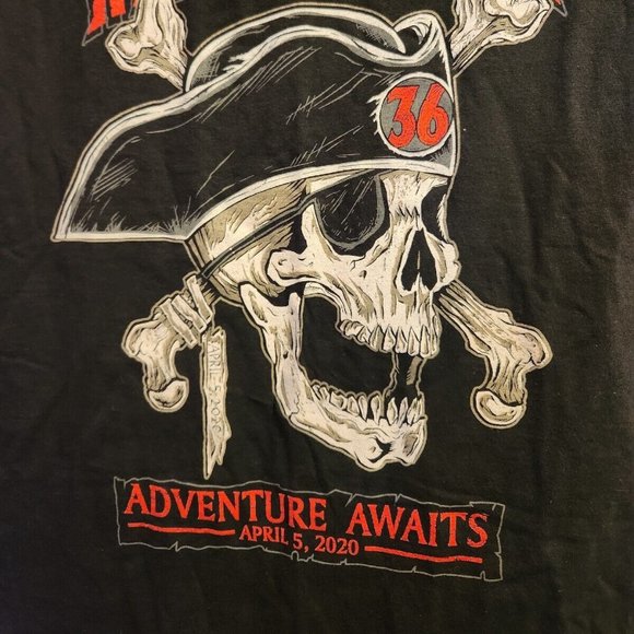 WWE Wrestlemania 36 Adventure Awaits Pirate Skull T-Shirt Small S April 5, 2020 - Picture 3 of 6